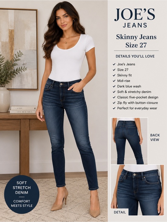 Joe's Jeans Denim - Joe's Jeans Dark Blue Skinny Stretch Jeans